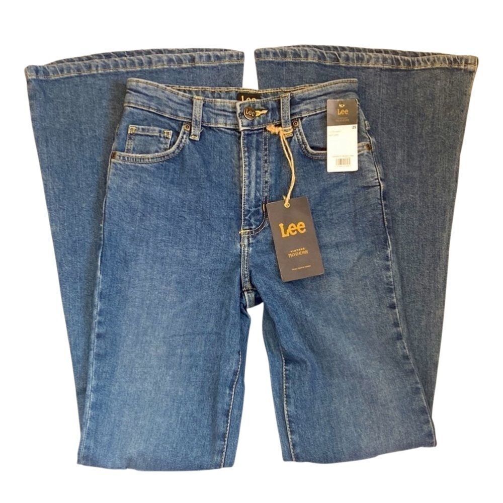 Women's Lee Vintage Modern High Rise Flare Leg Denim Jeans Size 25
